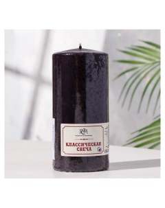 Свеча цилиндр 15х7 см коричневый Русская свечная мануфактура