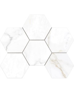 Мозаика Ideal White ID01 Hexagon Непол 25x28 5 Estima