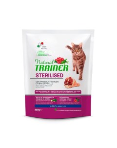 TRAINER Natural Adult Sterilised Корм сух д стерил кошек ветчина 1 5кг Natural trainer