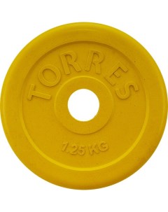 Диск обрезиненный 1 25 кг PL50381 d 25мм желтый Torres