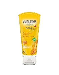 Детский шампунь гель для волос и тела Calendula Weleda