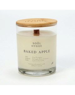 Ароматическая свеча BAKED APPLE с деревянным фитилем 218 Soul hygge