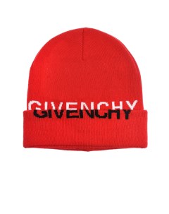 Красная шапка с черно белым логотипом детская Givenchy