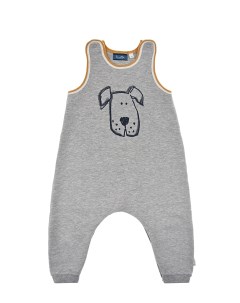 Серый полукомбинезон с принтом Собака детский Sanetta kidswear