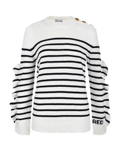 Джемпер в черно белую полоску Red valentino