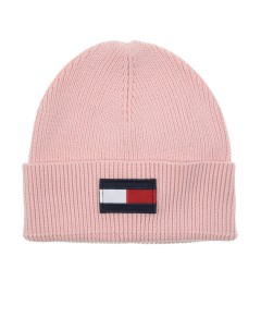 Розовая шапка с логотипом детская Tommy hilfiger