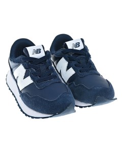 Синие кроссовки с белым логотипом детские New balance