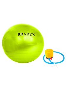 Мяч для фитнеса d75cм Фитбол 75 с насосом SF 0721 салатовый Bradex