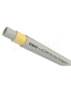 Полипропиленовая труба G PPR Pix Plus Fibreglass PN25 25х4 2 мм универсальная серая 1м Gibax