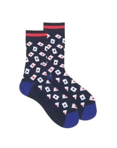 Носки Cards 40 45 черный Krumpy socks