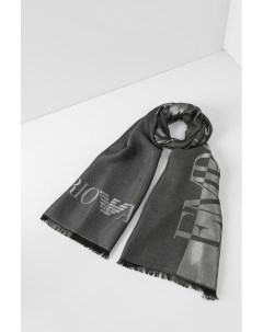 Шерстяной шарф с фирменным принтом Emporio armani