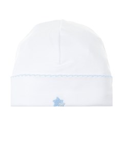 Белая шапка с вышивкой звезды детская Lyda baby