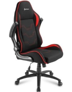 Кресло для геймеров Elbrus 1 чёрный с красным Sharkoon