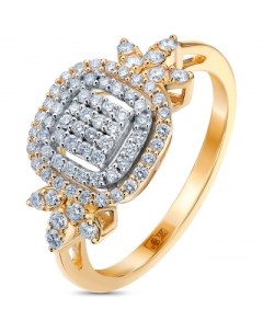 Кольцо с 68 бриллиантами из комбинированного золота Sargon jewelry