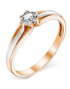 Кольцо с 1 бриллиантом из красного золота Мастер бриллиант