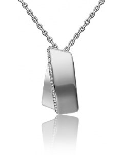 Подвеска с фианитами из белого золота Platina jewelry