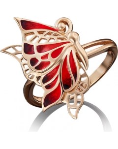 Кольцо с эмалью из красного золота Platina jewelry