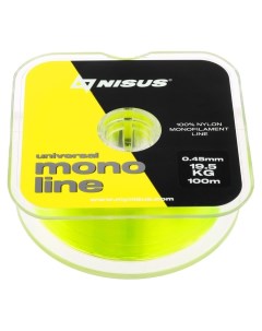 Леска Monoline Fluorescent Yellow 0 45 мм 100 м Nisus