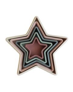 Развивающая игрушка Пирамидка формочки Nesting Star Mushie
