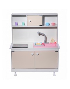 Набор игровой мебели Детская кухня раковина с функцией вода плита со звуком и светом Sitstep