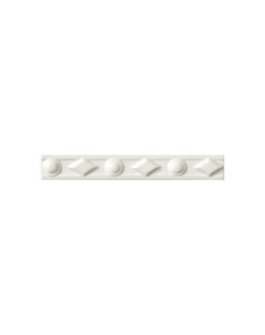 Бордюр Electa Diamantato Bianco Matt 3x20 см Ceramiche grazia