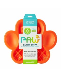 Paw Slow Feeder Orange Easy Миска для собак и кошек для медленного кормления, оранжевая - 3,2 л Petdreamhouse