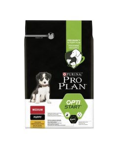 Сухой корм Purina для щенков средних пород с курицей 3 кг Pro plan