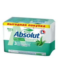 Мыло туалетное Nature алоэ 4шт 75гр Absolut