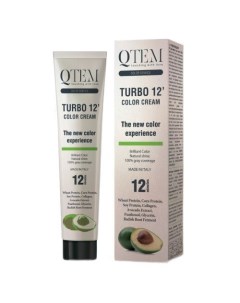 Перманентный краситель Turbo 12 Color Cream с восстанавливающими активами 921 100 мл Qtem