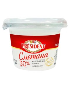 Сметана 30 180 г President