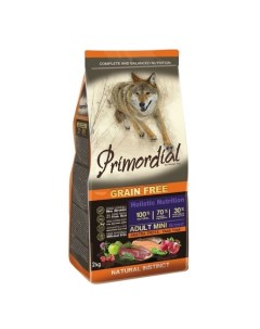 GRAIN FREE ADULT MINI Сухой корм для собак мелких пород форель утка 2 кг Primordial