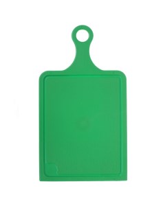 Доска разделочная пластик 30х21 см с ручкой зеленая Мультипласт