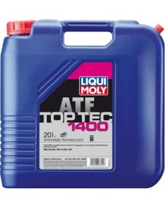 НС синтетическое трансмиссионное масло Top Tec ATF 1400 20 л 3692 Liquimoly