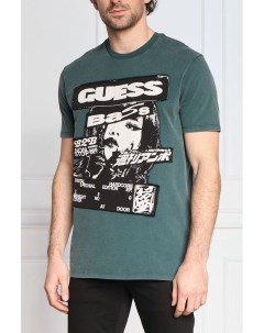 Хлопковая футболка с принтом Guess