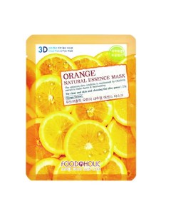 Маска для лица Orange Natural Essence Mask Foodaholic (корея)