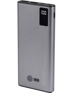 Внешний аккумулятор Power Bank 10000 мАч CS PBFSLT 10000 серый Cactus