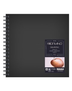 Блокнот для эскизов на спирали Drawing Book 30x30 см 60 л 160 г твердая обложка Fabriano