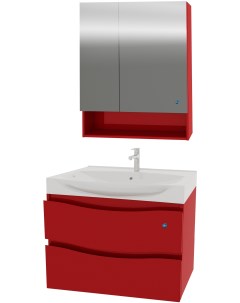 Мебель для ванной Фиджи 70 красная подвесная Avn