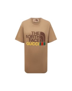 Хлопковая футболка The North Face x Gucci