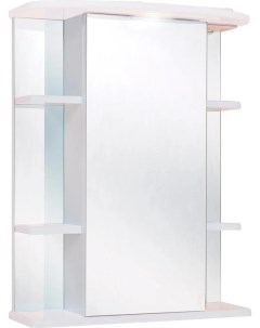 Зеркало шкаф Глория 55 L с подсветкой белый 205504 Onika