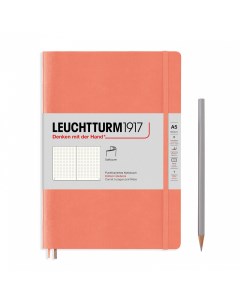 Записная книжка в точку Leuchtturm А5 123 стр мягкая обложка персиковая Leuchtturm1917