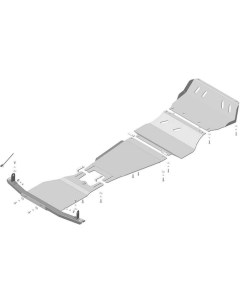 Алюминиевая защита Р Д КПП РК Mitsubish L200 2015 Pajero Sport III Ооо трио сервис