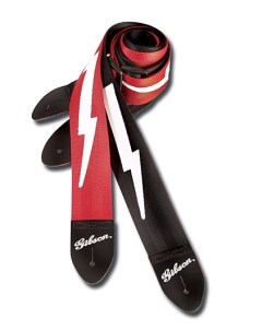 Ремни для гитар The Lightning Bolt Seatbelt (black) Gibson