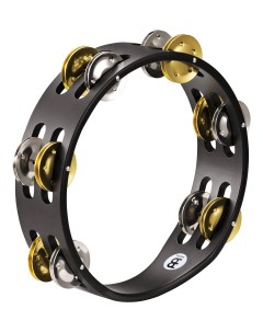 Тамбурины пандейру джинглы CTA2M BK COMPACT WOOD TAMBOURINE NICKEL PLATED STEEL SOLID BRASS JINGLES  Meinl