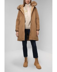 Пуховик с меховой отделкой Woolrich