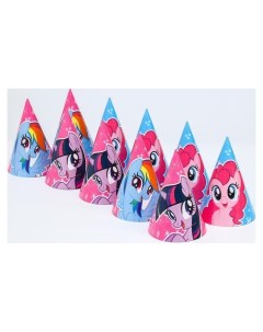 Набор бумажных колпаков С днем рождения My Little Pony 10 шт Hasbro