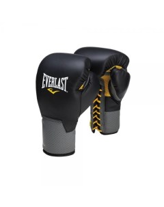 Перчатки боксерские Pro Leather Laced на шнуровке 14 OZ Черный Everlast