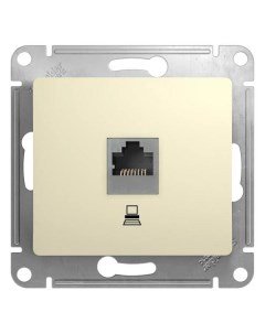 Розетка компьютерная rj45 бежевая 1 пост glossa gsl000281k Schneider electric