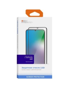 Защитное стекло InterStep для Samsung Galaxy A22 черная рамка для Samsung Galaxy A22 черная рамка Interstep