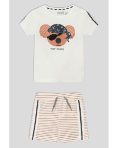 Хлопковый комплект из футболки и шорт Dirkje